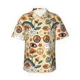 thumbnail image 3 of Nueva camisa hawaiana con estampado de hongos coloridos para hombre, camisas de manga corta, camisas de playa de vacaciones a la moda, blusas florales de calle para mujer y niño, 3 of 5