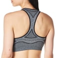 thumbnail image 3 of Hanes Womens Sport Seamless Racerback Sports Bra, M, Ebony Heather, 3 of 3