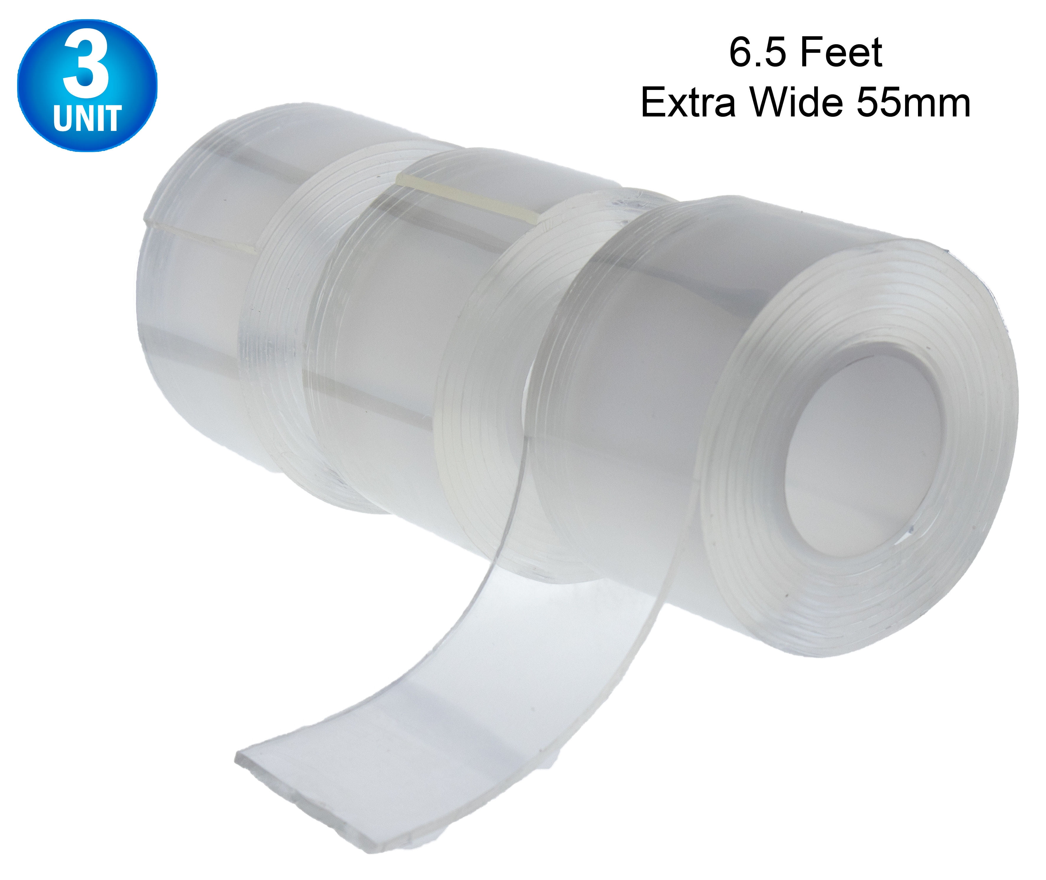 3Pcs 1-5M Reusable Nano Adhesive Double Sided Tape Traceless Washable Gel Tape 