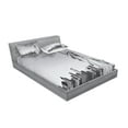 thumbnail image 2 of Ambesonne Black and White Fitted Sheet & Pillow Sham Set, Liberty, Queen, Grey, 2 of 2