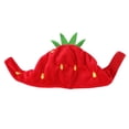 thumbnail image 4 of Barhoo Dog Hat Strawberry Costume Pet Cat Hat Cute Headgear Adjustable Hook Loop Soft Cotton Plush Party Costume Holiday Decor Photo Prop Funny Ear Cover Noise Protection Small Dogs Cats Puppy, 4 of 9