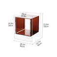 thumbnail image 5 of Acrylic Nightstand Colorful Bedside Table with Open Storage Shelf,Clear Side Table for Living Room (1, Dark Brown), 5 of 9
