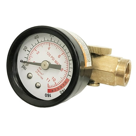 In Line Regulator Inline Air Pressure Regulator with Gauge Solid Brass Construction 160 PSI NEW, WennoW Inline Air Pressure Regulator with Gauge Solid Brass Construction 160 PSI.., By WennoW ()