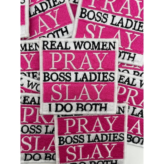 Real Women Pray Iron on Patch, Powerful Patch, Sew On Patch, Embroidered Patch, DIY, Cute Patch, Afrocentric Patch, Embroidery Design