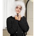 thumbnail image 6 of Winter Coats for Women Warm Fleece Long Back Jacket Thicken Parka with Hood Black XL, 6 of 7