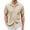 Beige, variant on Men's Knitted Shirts Short Sleeve Casual Button Down Shirts No Tucked Dress Shirts with Pocket