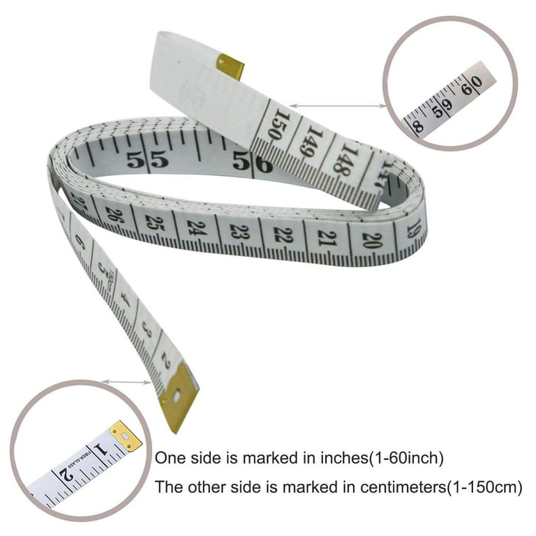iHouse 3 Pack Soft Tape Measure ,120 Inches and 60 Inches,Pocket Measuring Tape for Sewing Tailor Cloth Body Medical Measurement, Heavy Duty