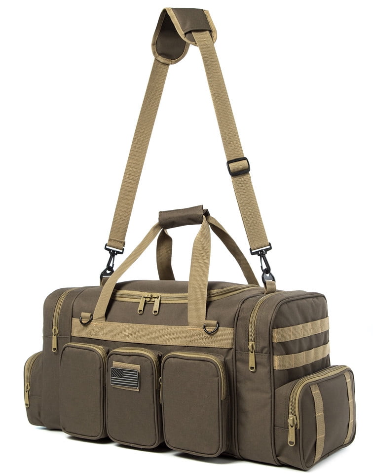 K-Cliffs Heavy Duty Duffel Sports Gear Gym Tote Outdoor Range Equpment Bag High Quality Travel Weekender Medium 27 inch Khaki