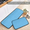 thumbnail image 5 of Ryvnso Solid Blue Color Kitchen Rugs Set Non Slip Runner Mats for Dining Room, 5 of 7