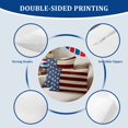 thumbnail image 3 of 2 Pack Outdoor Waterproof Throw Pillows,Independence Day Stars and Stripes Decorative Square Pillow Case Patio Pillows for Chair Couch Sofa 16x16in, 3 of 9