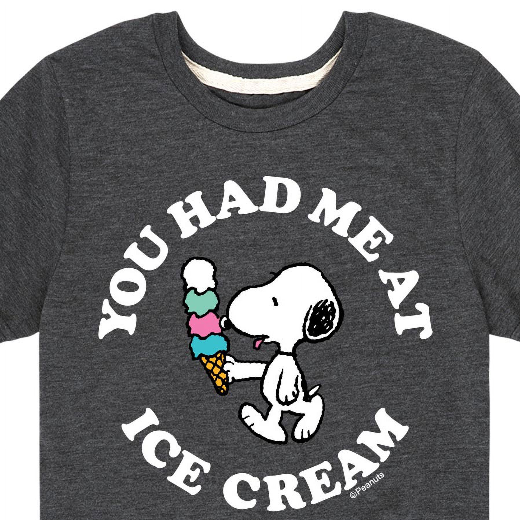Peanuts You Had Me At Ice Cream Toddler and Youth Short Sleeve
