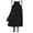 Black, variant on Bohemian Maxi Skirt for Women Elastic High Waist Side Slit Irregular Hem Flowy Long Skirt with Pockets
