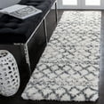 thumbnail image 4 of SAFAVIEH Fontana Shag Daniel Diamond Plush Area Rug, Ivory/Grey, 9' x 12', 4 of 10