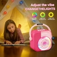 thumbnail image 2 of LINXUXIE Mini Karaoke Machine for Kids, Wireless Pink Microphone Toys for Toddlers, Birthday Gifts for 3-5 5-8 Year Old, 2 of 7