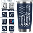 thumbnail image 2 of Gifts for Dad, Men, Husband, Grandpa, Mechanic Father, Handyman - Birthday Presents for Men Unique - Mens Birthday Gift Ideas - Navy Tumbler 20Oz, 2 of 6