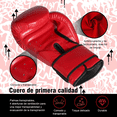 thumbnail image 3 of Guantes De Box  Bloosom Para Kickboxing,strap Velcro Rojo 140z, 3 of 4