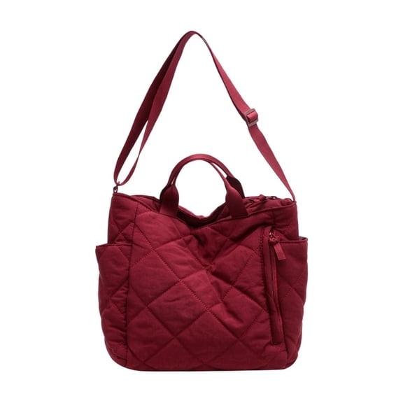 Large Capacity Tote Bag for Women - Versatile Multi-Way Wear: Shoulder, Crossbody & Handheld - Soft Padded Cloth, Lightweight, Ideal for Students & Commuters, Perfect for Daily Use E