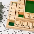thumbnail image 4 of 1-4 Players Shut The Box Dice Game,Classic 4 Sided Wooden Board Game with 10 Dice and Instructions for Kids Adults, Tabletop Version,8.6 inch, 4 of 11