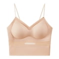 thumbnail image 1 of TSADFHJI Comfortable Adjustable Bra No Underwire Seamless Bra for Women Plus Size Bras for Women Bras for Women Set Cute Fishnet Bras for Women Sets Beige XL, 1 of 9