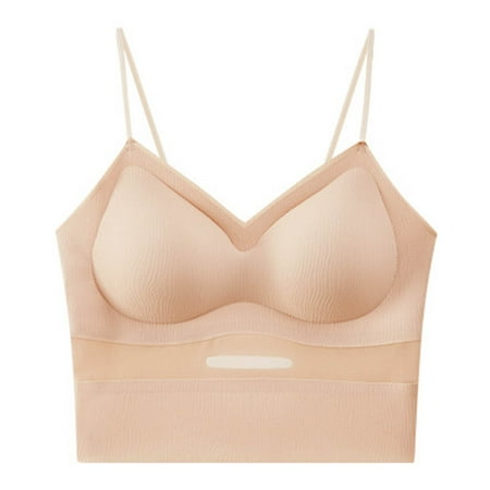 OJSFQUFP Plunge Bras Beige Comfortable Adjustable Bra No Underwire Seamless Bra for Women Thin Back Underwear Women Glitter Chiffon Backless Bra L2