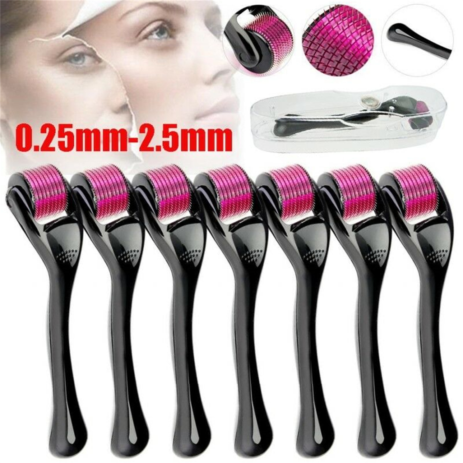 0.5mm Derma Roller,Micro Needling Roller,Face Care Massage Tool