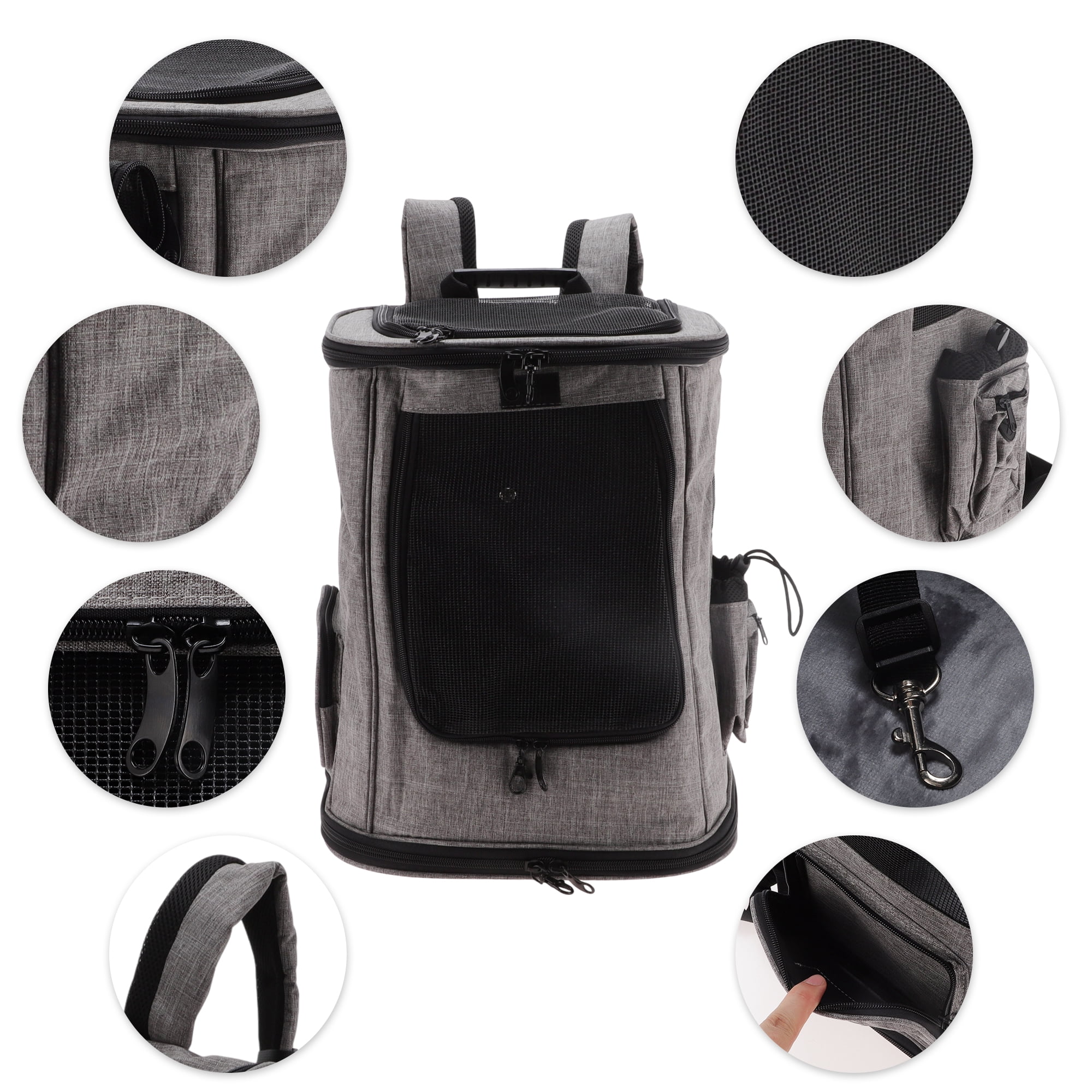 Unique Bargains Pet Carrier Backpack for Cats and Small Dogs Foldable Pet Backpack