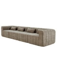 thumbnail image 3 of Christopher Knight Home 145.5" Modular Sectional Sofa, 4-Piece Upholstered Full-Compressed Foam Couch, Espresso, 3 of 13
