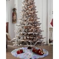 thumbnail image 4 of Blue Spring Floral Easter Christmas Tree Skirt 48 Inches Large Christmas Skirt Tree, Watercolor Bunny Botanical Tree Skirt Christmas Decorations for Fireplace Party Holidays Indoor Outdoor, 4 of 7