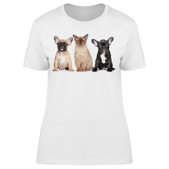 Cats And One Cat In The Middle T-Shirt Women -Image by Shutterstock, Female Small