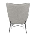 thumbnail image 4 of Izzy Industrial Lounge Chair and Ottoman Set in Black Metal and Grey Faux Leather by LumiSource, 4 of 5