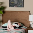 thumbnail image 4 of Laurien Mid-Century Modern Ash Walnut Finished Wood Twin Size Headboard, 4 of 4