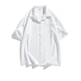 thumbnail image 1 of pstuiky camisetas de hombre, Sudadera con capucha de manga corta para hombre, estilo casual, holgada, con botones y manga corta camisas casuales para hombre l, 1 of 6