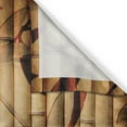 thumbnail image 3 of Ambesonne Beige Kitchen Curtains, Grunge Leaves Bohemian Motif, 55"x45", Brown Tan and Beige, 3 of 3