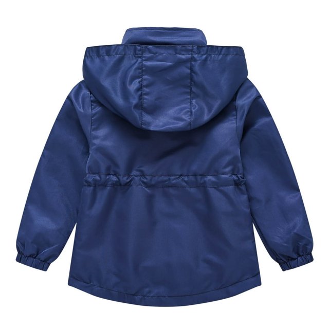 Akiihool Jacket for Girl Girls Jacket Casual Button Down Full-Zip Jacket (Blue 7-8 Years)