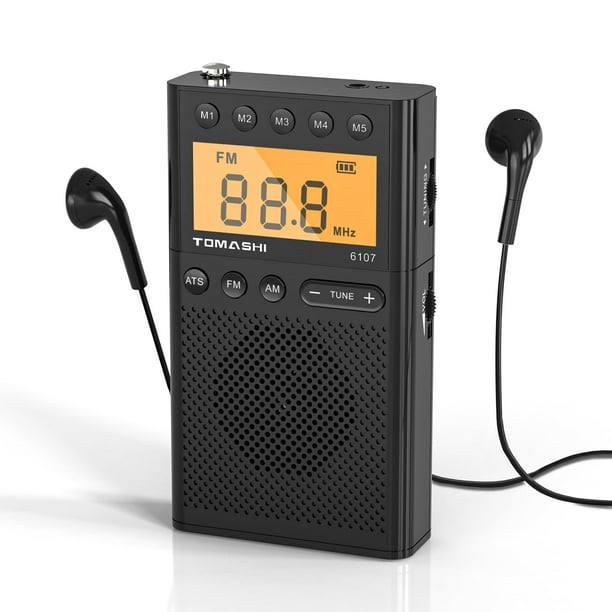 Radio portátil TOMASHI con altavoz, pantalla LCD