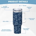 thumbnail image 5 of Salouo Sea Turtle for 40oz Water Bottle with Handle & Flip Straw - Stainless Steel Vacuum Insulated Tumbler-Reusable Travel Coffee Mug- Gifts for Women & Men, 5 of 8