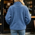 thumbnail image 5 of Enjoytime Fleece Jacket Women Stand Collar Long Sleeve Zip Up Coat Casual Cozy Warm Outerwear Fall Winter Plus Size Clothes, 5 of 8