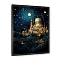 thumbnail image 2 of Designart "Moonlit Mosque Reverie in Baroque Style" Spiritual Framed Wall Art - Global Gold Islam Hallway Framed Wall Art Decor, 2 of 6