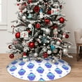 thumbnail image 5 of Lsque Winter Snowflake Skiing Skull Print Christmas Tree Skirt, Tree Skirt with Ties or Velcro, Perfect for Holiday Decorations, Halloween, and New Year-30", 5 of 7