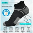 thumbnail image 2 of CAILDANL Men's Athletic Cushioned Ankle Socks Comfort Wicking Anti-Blister Running Sock 5 Pairs, 2 of 7