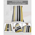 thumbnail image 7 of Yellow Black Stripe Pillow Covers Standard Size 2 Pack, Modern Abstract Art Coarse Striped Soft Bed Throw Pillowcases Breathable Cooling Long Lumbar Body Pillow Sham Cover for Bed Sofa 20''x26'', 7 of 7