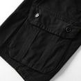 thumbnail image 5 of Kvture Men's Cotton Plus Size Cargo Shorts Multi-Pockets Solid Color Shorts Summer Loose Lightweight Beach Shorts Work Pants Black XXXL, 5 of 7