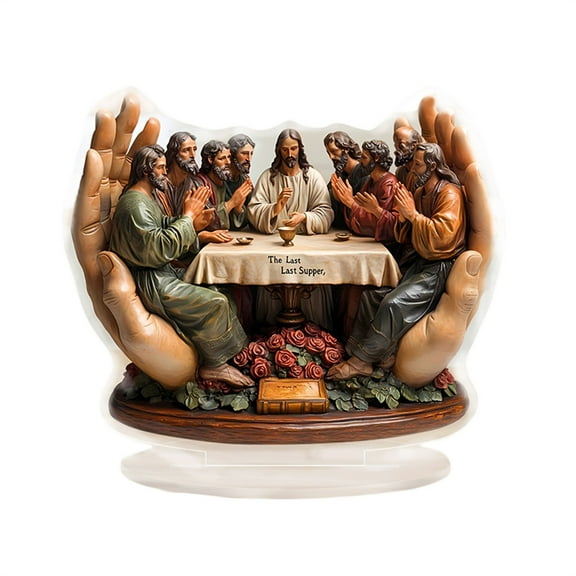 Momihoom The Last Supper with Hands Figurine, Religious Home and Office Decoration