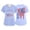Light Blue #370, variant on KDDYLITQ 250 Year Anniversary Shirts for Women July 4th Red White Blue V Neck Blouses Liberty Usa Star Stripes Causal Tees 250 Years Birthday Basic Short Sleeve Scrubs T-Shirts Light Brown 4XL