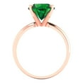 thumbnail image 4 of 2.5 ctw Solitaire Anniversary Ring for Women | Round Cut Simulated Emerald | Hyperallergenic Solid 18K Rose Gold, 4 of 5