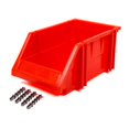 thumbnail image 1 of Bac de Rangement en Plastique 10,25 x 6,25 x 4,75 Po - Rouge, 1 of 1