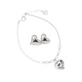 thumbnail image 1 of Set de Pulsera y Aretes Con Forma de Corazión Marca Ketzalia De Plata Ley .925 KETZALIA JOYERIA ARTESANAL Colección 2021, 1 of 2