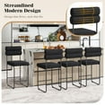 thumbnail image 4 of Gymax Set of 4 Counter Height Bar Stools 26'' Counter Stools w/ Metal Frame & Footrest Black, 4 of 10