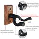 thumbnail image 5 of Soporte de pared para guitarra Onmiwod, 2 unidades, madera de nogal negro, en forma de U, 5 of 9