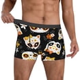 thumbnail image 2 of Kdxio Men's Boxer Briefs with Cat Skulls and Flowers Print - Comfortable and Breathable Underwear for Everyday Wear, 2 of 7